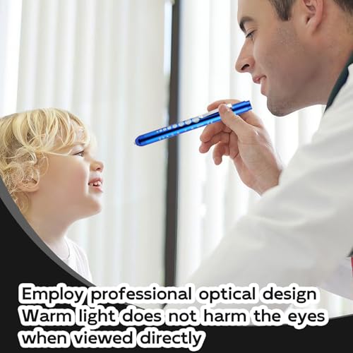 Diagnostic Light Pupil Light Pack of 2 - Reusable LED Pen Lamp with Pocket Clip for Nurses, Doctors and Students (Red and Blue) for Precise Diagnostics