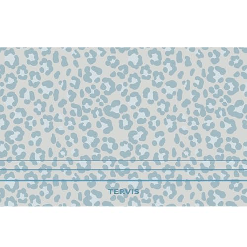 Tervis Traveler Lapis Leopard Triple Walled Insulated Tumbler Travel Cup Keeps Drinks Cold & Hot, 30oz with Straw Lid, Stainless Steel