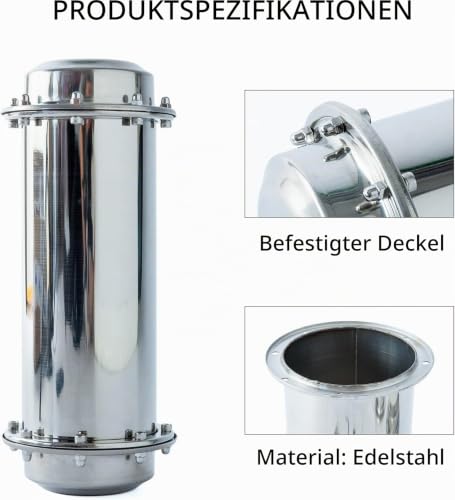 Time Capsule Made of Stainless Steel – Lockable Container for the Future Time Container for Burying Waterproof Corrosion Resistant and Impact Resistant Time Capsule (26 cm / 10.2 inches)