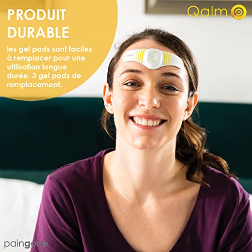 Paingone Qalm Replacement Gel | Prevention and Relief of Migraine | Treatment of Migraine, Migraine Attacks | Prevention and Relief of Headaches | Quick Relief without Medications | Qalm gel pads for the prevention and relief of migraines and headaches...