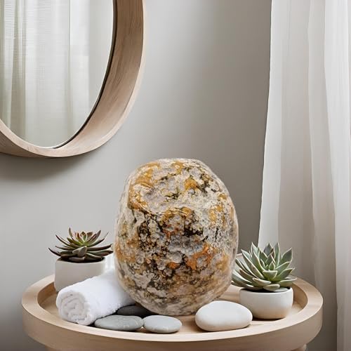 Natural Polished Brazilian Agate Rough Rock 1 Pc - Irregular Shaped Healing Crystal Stone for Tumbling,Energy, Meditation, and Decor Collection Gifts Decor