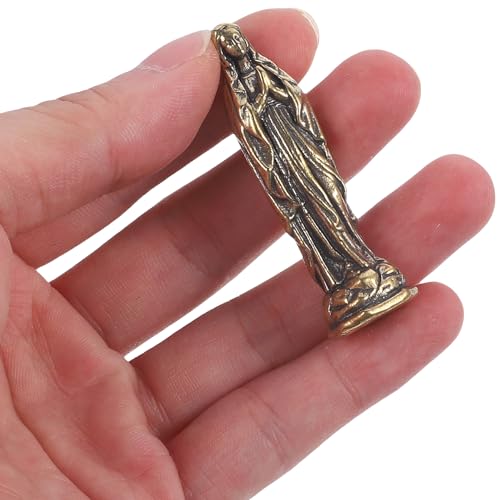 ARTIBETTER Miniature Mary Statue 2.16In Catholic Virgin Mary Figurine Small Religious Sculpture Church Desktop Decoration for Home and Office
