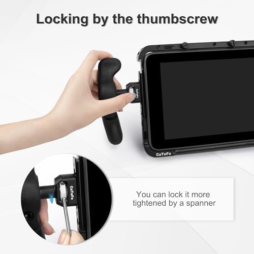 StarGrip Camera Side Handle Grip for DSLR & Mirrorless Cage, 360° Adjustable Ergonomic Handgrip Pair with 1/4” Screw, Compatible with Smartphone Rig, Monitor & Video Camera
