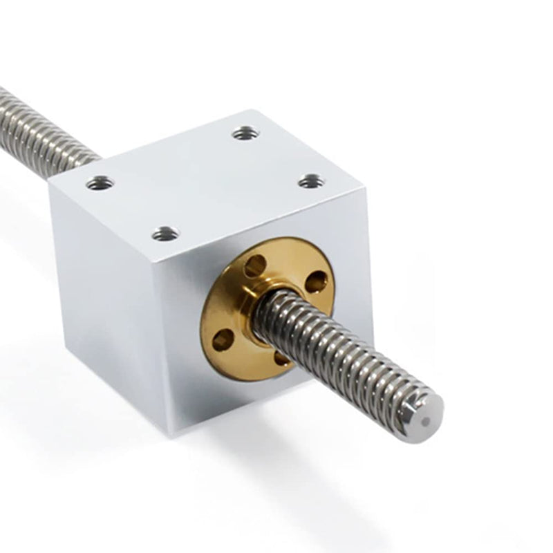 [Australia - AusPower] - T8 Screw Nut Conversion Seat 3D Printers Parts T8 Trapezoidal Nuts Lead Screw Housing Mounting Bracket Aluminum Block Sliver 