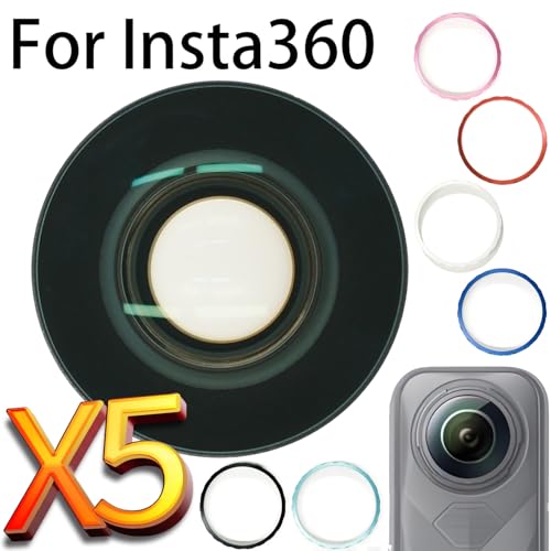 Koulele Replacement Camera Lens for Insta360 X5, Panoramic Camera, Black Glass Repair Part Accessories, 360 Degree Wide-Angle Lens with Anti-Reflective Multi-Layer Coating (Green(2-Pack)) Green(2-pack)