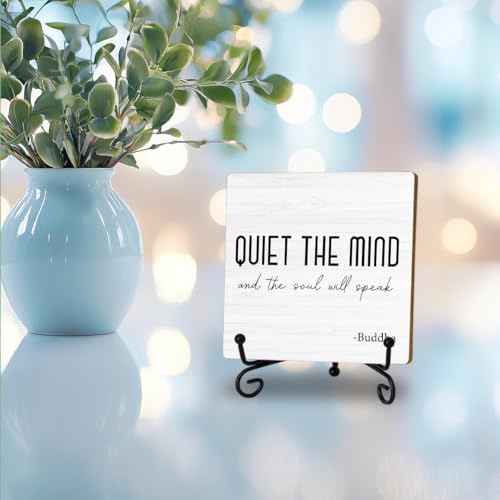 Zen Decor, Meditation Accessories, Spiritual Decorations Wooden Sign Inner Peace