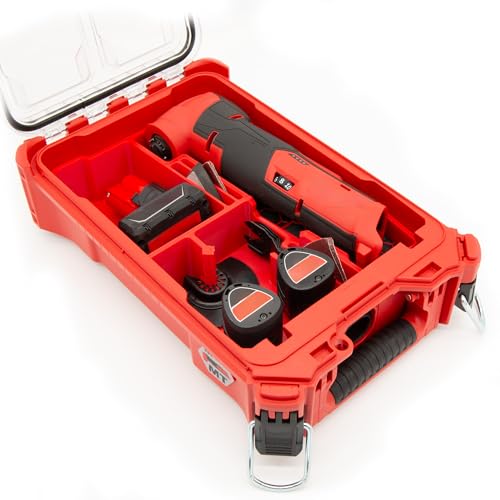 Compact tool organizer for Milwaukee M12 Fuel oscillating multi-tool, accessories and batteries, box and tools not included