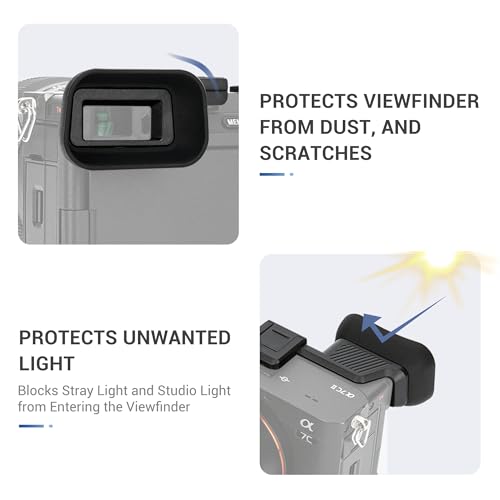 JJC Soft Rubber Eyecup Eyepiece Viewfinder for Sony A7CII A7CR(Not for A7C) For Sony A7CII A7CR Cameras
