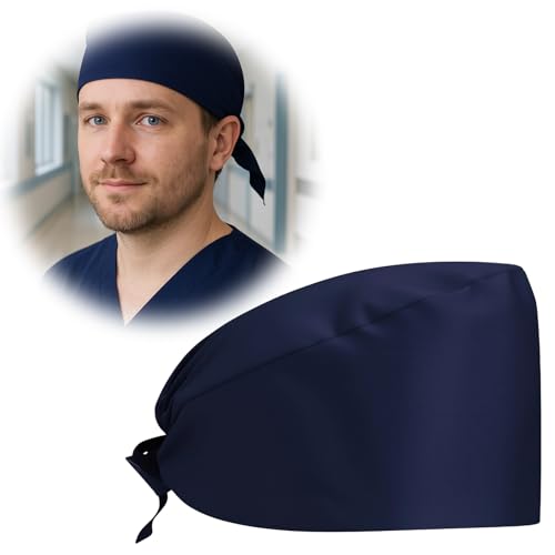 Surgical Hood Set for Men and Women - Doctor Costume Accessories, Suitable for Medical Work, Costume Games & Clean Environments, Surgeon Hood Accessories) (Blue)