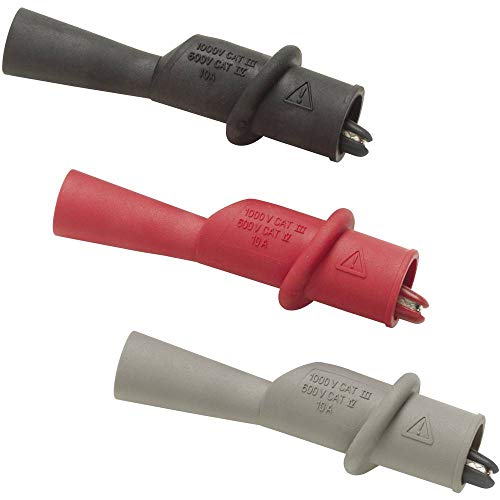 Fluke AC120 alligator clip set test probes and leads in black and red