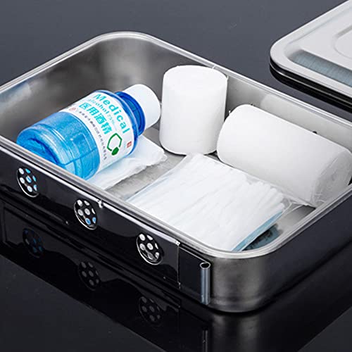 304 Stainless Steel Medical Sterilizer Box Surgical Instruments Storage Boxes for Professional Surgery, Veterinarians, Beauty Salon, Dentist Use (6 Inch (with Holes)
