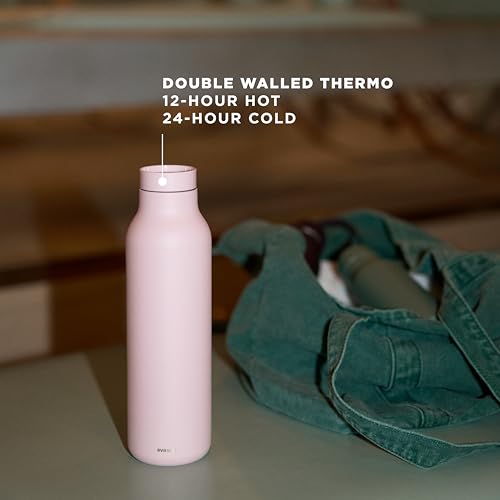 Eva Solo Urban Thermo Flask, 0.7 qt, Recycled Stainless Steel, Leak-Proof Coconut 23.7 Ounces