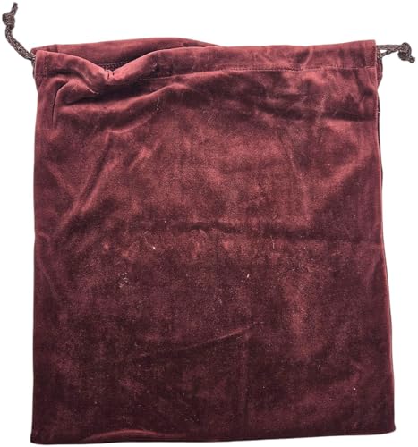 Burgundy Velvet Cremains Bag – X-Large (13” x 15”) – Designed for USE INSIDE THE URN – Includes Resealable Plastic Bag for Secure Containment of Ashes. Burgundy
