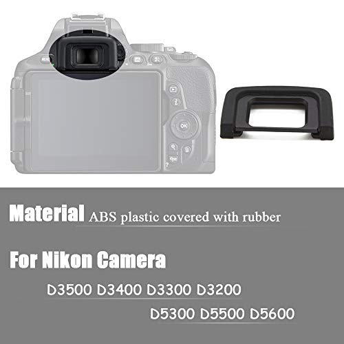 D5600 Viewfinder Eyepiece Eyecup Eye Cup for Nikon D5600 D5500 D5300 D3500 D3400 D3300 Digital Camera [2Packs], Replace eyepiece DK-25, Fire Rock Camera Eyecup Accessories DK25