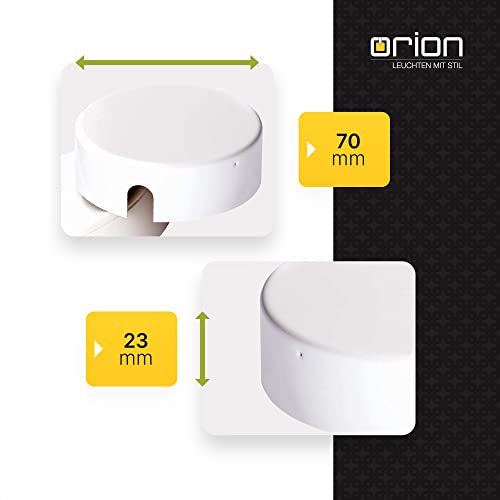ORION LIGHTSTYLE Junction Box Canopy Ceiling Box Rosette Junction Box Cover Metal (White) White