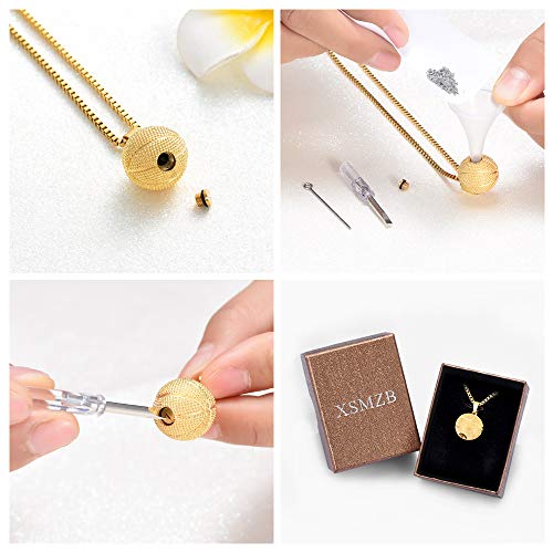 XSMZB Basketball Cremation Jewelry for Ashes Human Pet Funeral Keepsake Pendant Locket Memorial Urn Necklace for Women Men Gold Color