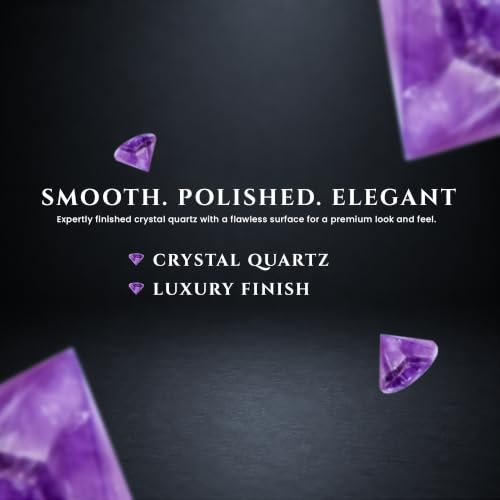 L PEDRA & CRYSTAL Conical Pyramid Energy Generator – Crystal Cone for Vastu, Meditation, Chakra Balancing, and Home Decor | Spiritual Gemstone Showpiece (Amethyst Conical Pyramid) Amethyst Conical Pyramid