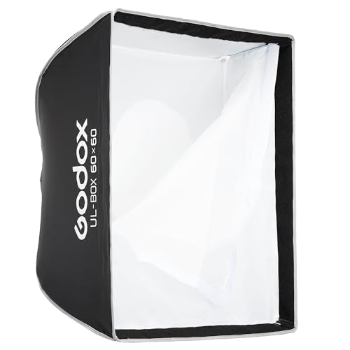 Godox 24"x24" Foldable Square Softbox, Quick Release Strip Soft Box 24"x24"