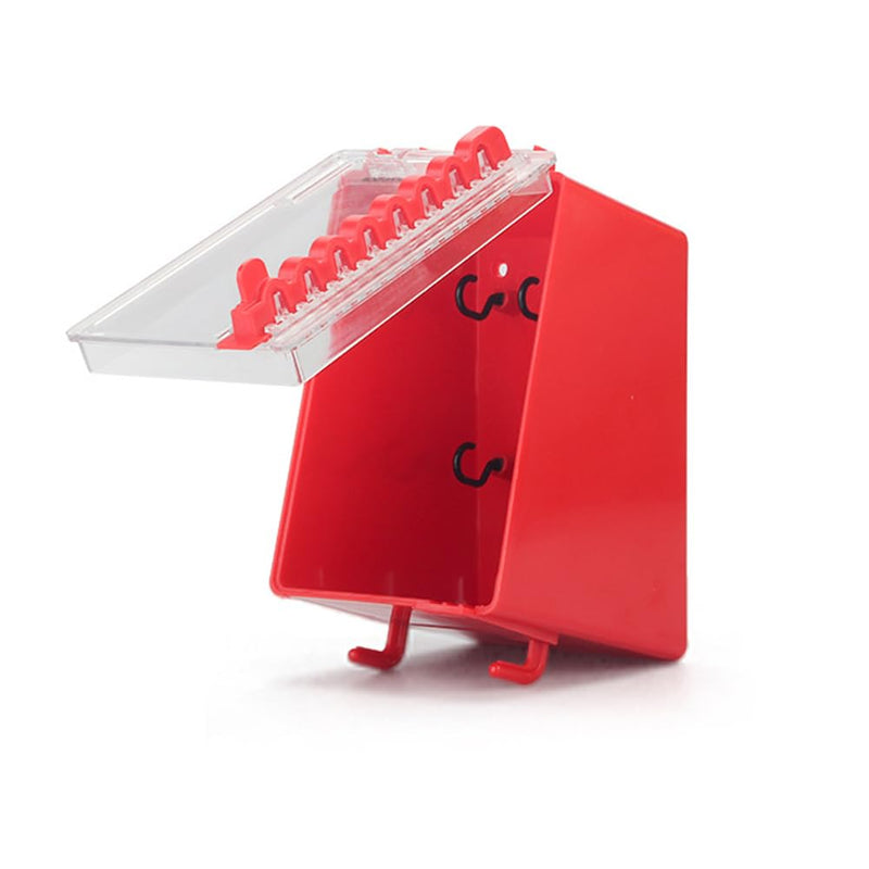 [Australia - AusPower] - Lockout Tagout Lock Box Group Padlock Box Wall-Mounted Locks Lock Out Tag Out Station 8 Locking Positions &1 Key Slot 