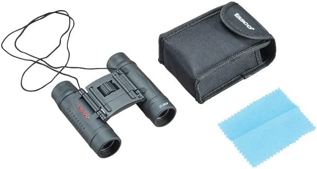 TASCO 178125 Essentials Roof Prism Roof MC Box Binoculars, 12 x 25mm, Black