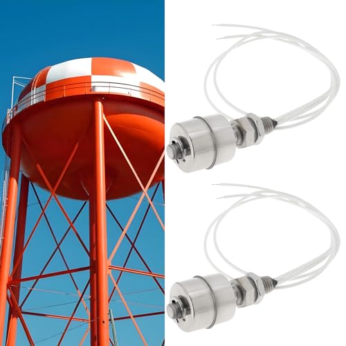 2pcs 45mm Liquid Water Level Float Switch Control Sensor Stainless Steel Float Switch Automatic Liquid Level Sensor for Water Tank Household Water Tower