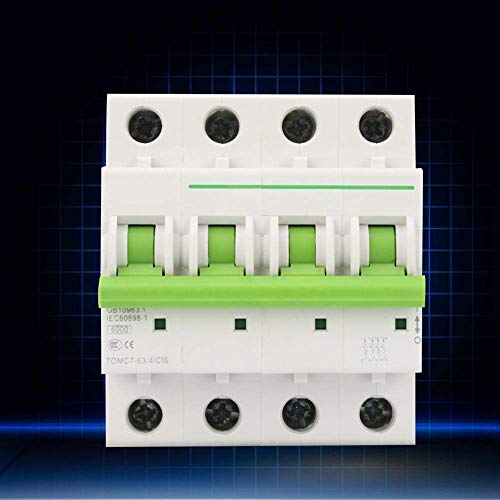 [Australia - AusPower] - TOMC7-63 4P C-Type 6KA Circuit Breaker Leak Protection Air Switch 380V / 415V AC, #-03. 16A 