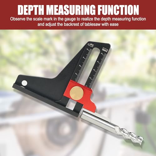 Deep Height Saw Gauge, Table Saw Depth Height Gauge, Aluminum Alloy Altimeter for Carpenter Woodworking Measurement (Pack of 1) 1pcs