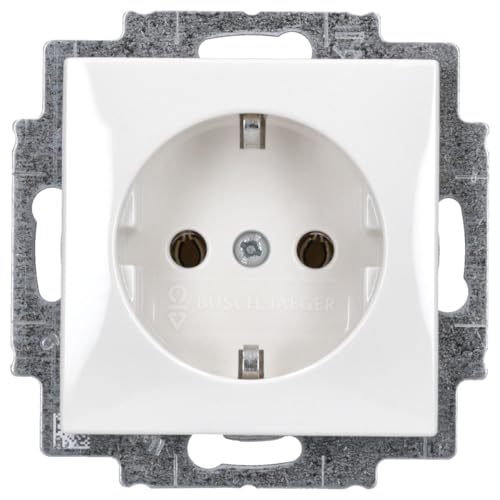 Busch-Jaeger Schuko Socket Outlet Insert 20 EUC-914 Alpine White Busch-Balance SI Socket 4011395191200 | (thermoplastic) Alpine white Busch-balance SI 2CKA002011A6232 Plug-in outlet