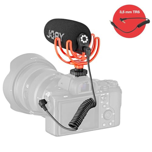 JOBY Wavo On-Camera Vlogging Compact Microphone Super Cardioid Pattern with Rycote Duo-Lyre for Smartphone, CSC, Mirrorless, Vlogging, Youtuber, Podcast, IRL, Content Creators