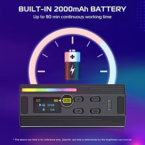 ULANZI RGB Light Wand, 360° Full Color Magnetic Mini Light Stick for Video Photography, 2500-9000K 2000mAh Rechargeable Handheld LED Light Tube for Painting Vlog TikTok YouTube 1 Piece - Mini