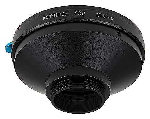 Fotodiox Pro Lens Mount Adapter Compatible with Nikon F-Mount Lenses to C-Mount Cameras, Black (NKF-C-P)