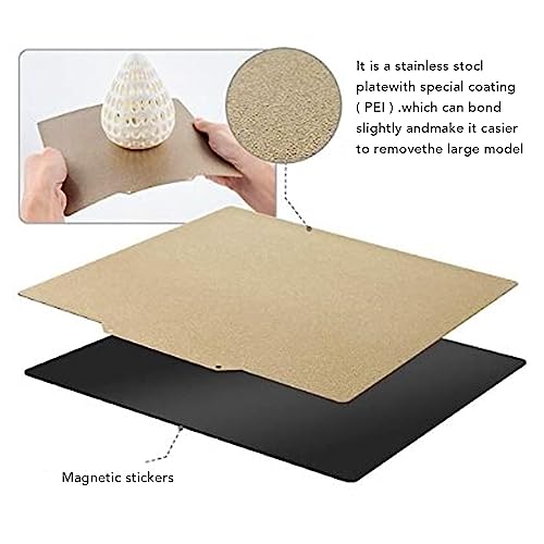 Magnetic Build Plate, 200 X 200mm Double Side Steel Magnetic Build Plate PEI Spring Steel Build Plate Easy to Install Flexible Steel Plate Flex Bed 3D Printer Platforms for Voron