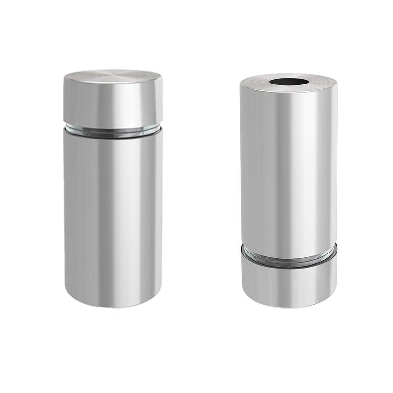 [Australia - AusPower] - LuckIn 50-Pack Standoff Screws (1/2 in. Dia x 1 in. L), Stainless Steel Standoff Mounting Hardware for Acrylic Signs, Silver 1/2x1inch 