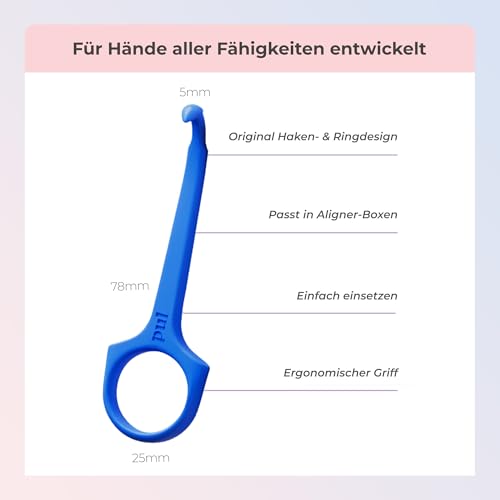 PUL Aligner Removal Tool - Black | Safe and Hygienic Hook for Invisalign and Retainer | Gentle BPA Free Design for Everyday Use | Pack of 3 3 packs