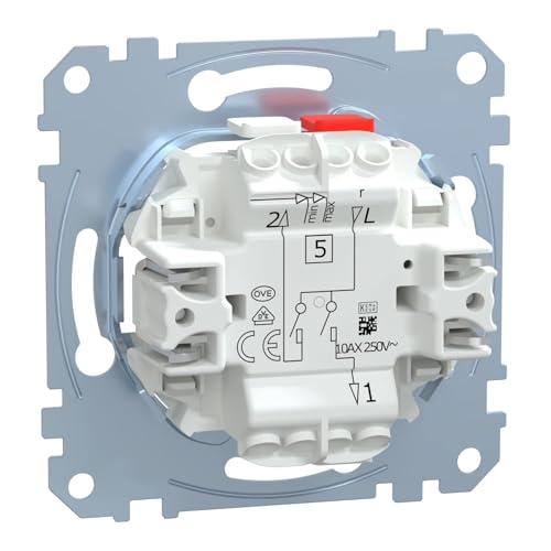 COMBI-SERIESSWITCH U.P. | 1-pin, 10AX, AC, 250V, 1 piece 10 AX 2 Wippen White