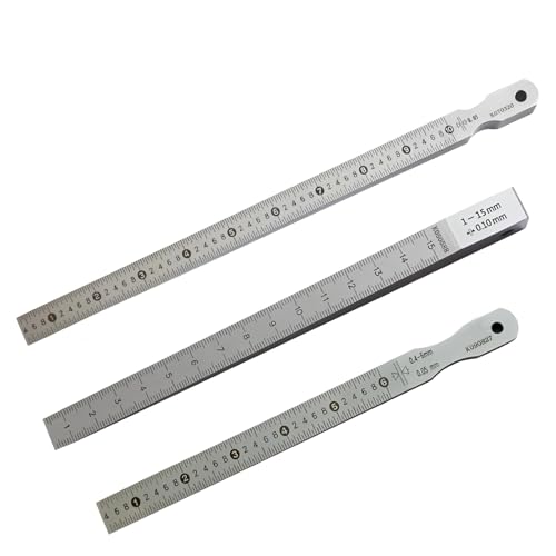 GLTL stainless steel precision wedge gap feeler gauge with high-contrast 0.5-10mm markings for automotive repair