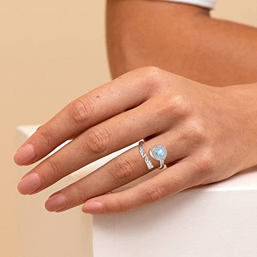 Sterling Silver Urn Ring for Ashes: Cremation Jewelry Keepsake for Women Mom - Moonstone