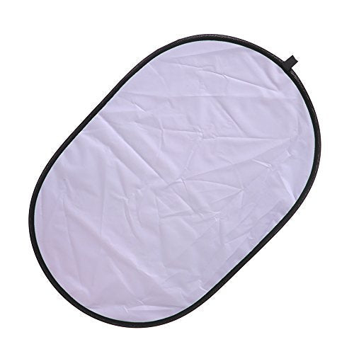 Collapsible 5-in-1 Oval Reflector Diffusers for Photography 23"x35"/60x90cm Multi-Disc Reflectors with Carrying Case for Photo Studio Shooting- Translucent, Gold, Silver, Black and White 60x90cm
