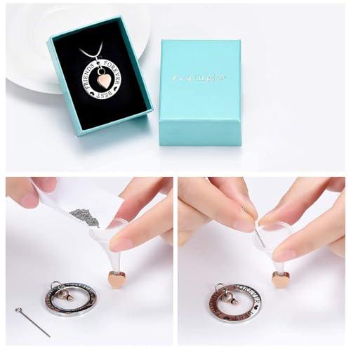 zeqingjw Cremation Jewelry Urn Necklace for Ashes Heart Keepsake Urn Pendant Memorial Ash Urn Jewelry for Women Men Rose Gold