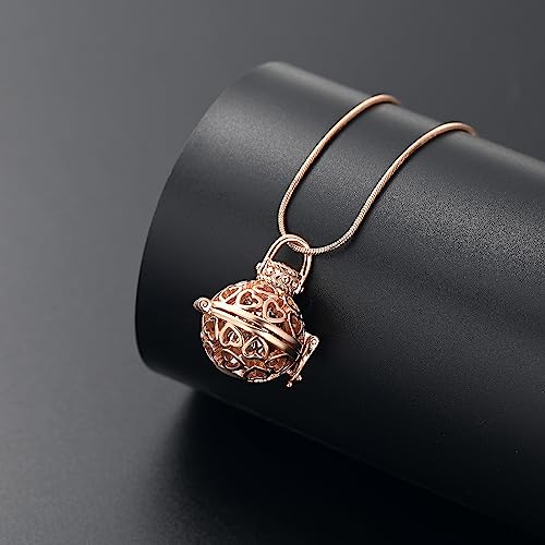 Lantern Urn Necklace for Ashes Lantern Hollow Flower Cremation Jewelry Stainless Heart Memorial Keepsakes Ash Pendant for Men Women Rose-silver