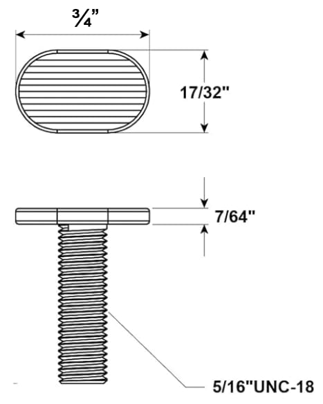 [Australia - AusPower] - USA Made T-Slot Bolts 5/16"-18 Thread Size T-Bolts, 20 Pack (2") 
