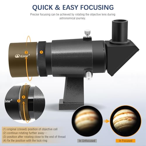 Alstar Finder Scope, Right-Angle Upright Image Telescope Finderscope 9x50