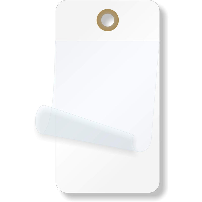 SmartSign (Pack of 25) 3.25 x 1.75 inch Blank White Writeable Self-Laminating Tags, 10 mil Thick Vinyl with Clear Polyester Flap