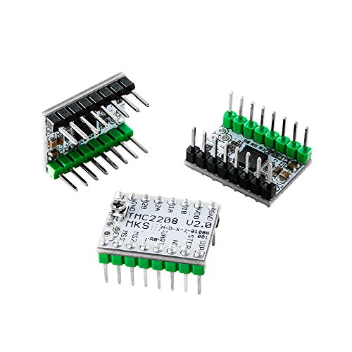 MKS TMC2208 V2.0 Stepper Motor Driver 5pcs, Ultra Silent, Compatible with MKS SGen L, SKR 1.3/1.4 Controller Boards, 24V, PCB, Aluminum, 0.8A, 3D Printer Motor Control