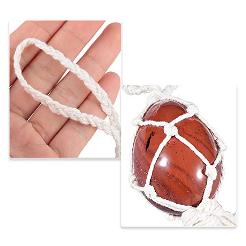 rockcloud Handmade Red Jasper Car Hanging Ornament Polished Egg Stone