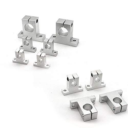 SK20 Linear Shaft Support Bracket, 4 Pcs 20mm Aluminum Linear Rail Shaft Guide Support Bracket Vertical Optical Axis Holder SK20