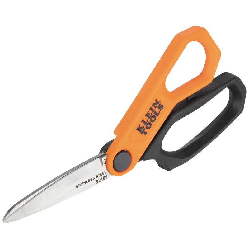 [Australia - AusPower] - Klein Tools B2109 Heavy Duty Scissors, Multipurpose Utility Shears for Cutting Fabric, Cardboard, Plastic, Metal and More, Stainless Steel, 9-Inch 