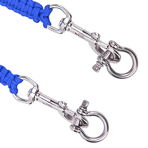Drfeify Diving Camera Lanyard Retractable Stainless Steel Hook Housing Carry Rope for Underwater Photography Diving Snorkeling Action Cameras (Royal Blue)