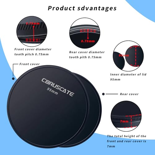 95mm Metal Filter Cap,Lens Cap,Compatible with All Any 95mm with Camera Thread Lens and 95 mm ND,CPL,UV Filter Accessory.(Metal Front Cover+Rear Cover)+Lens Cleaning Cloth