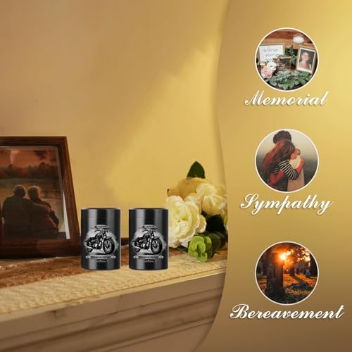 Small Urns for Human Ashes 2.75 Inch Mini Cremation Urn for Ashes Adult Aluminum Motorcycle Memorial Ashes Keepsake Urn Sharing for Female Male-1pcs 1pcs-Motorcycle